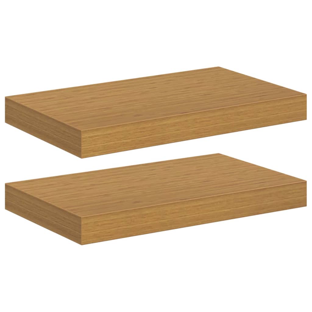 Wall Shelf 2 pcs Beige 40 x 23.5 x 3.8 cm Engineered Wood