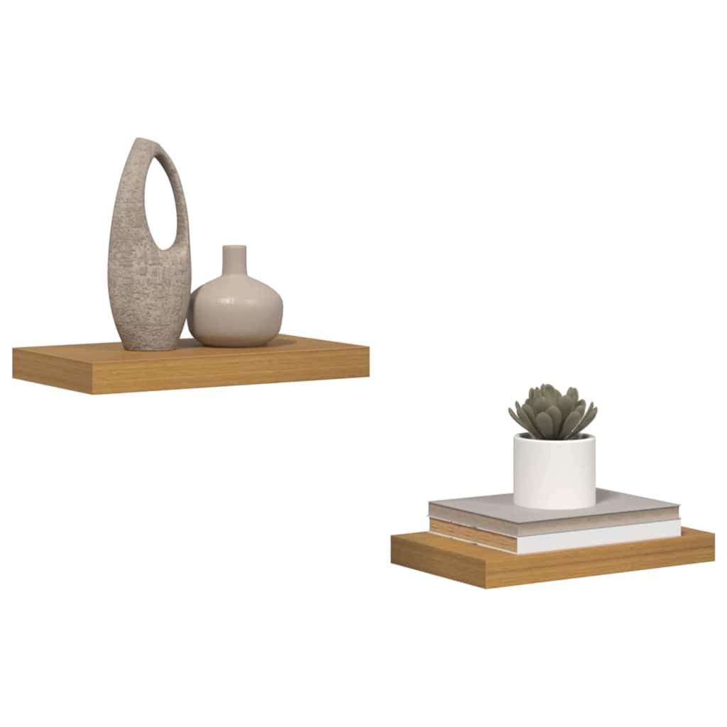 Wall Shelf 2 pcs Beige 40 x 23.5 x 3.8 cm Engineered Wood
