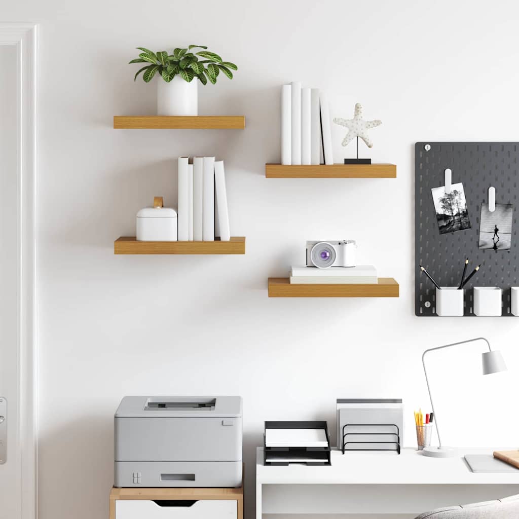 Wall Shelf 4 pcs Beige 40 x 23.5 x 3.8 cm Engineered Wood