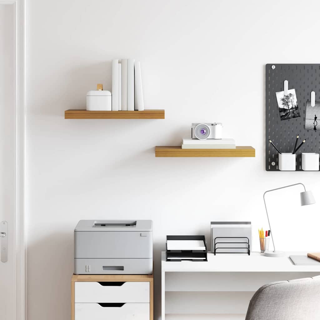Wall Shelf 2 pcs Beige 50 x 23.5 x 3.8 cm Engineered Wood
