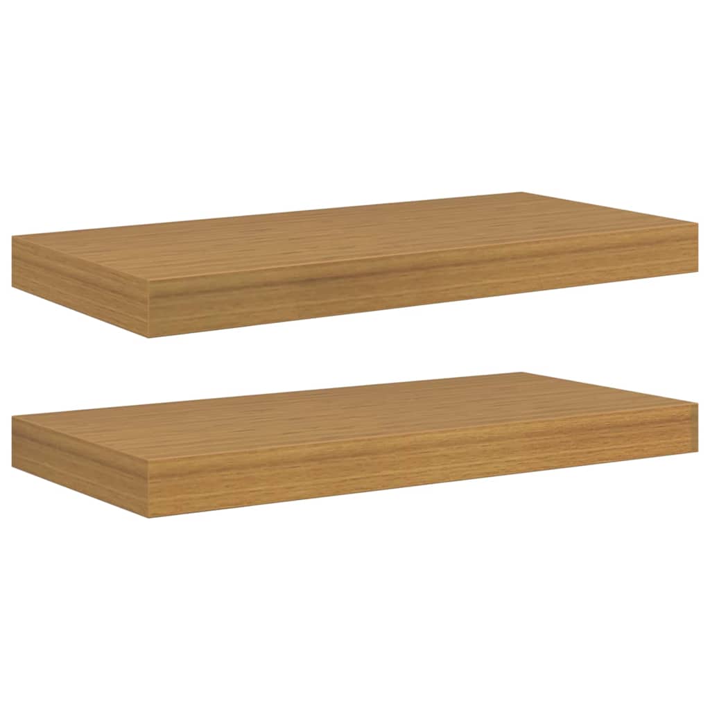 Wall Shelf 2 pcs Beige 50 x 23.5 x 3.8 cm Engineered Wood