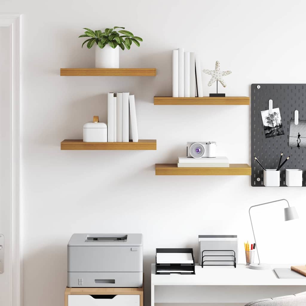 Wall Shelf 4 pcs Beige 50 x 23.5 x 3.8 cm Engineered Wood