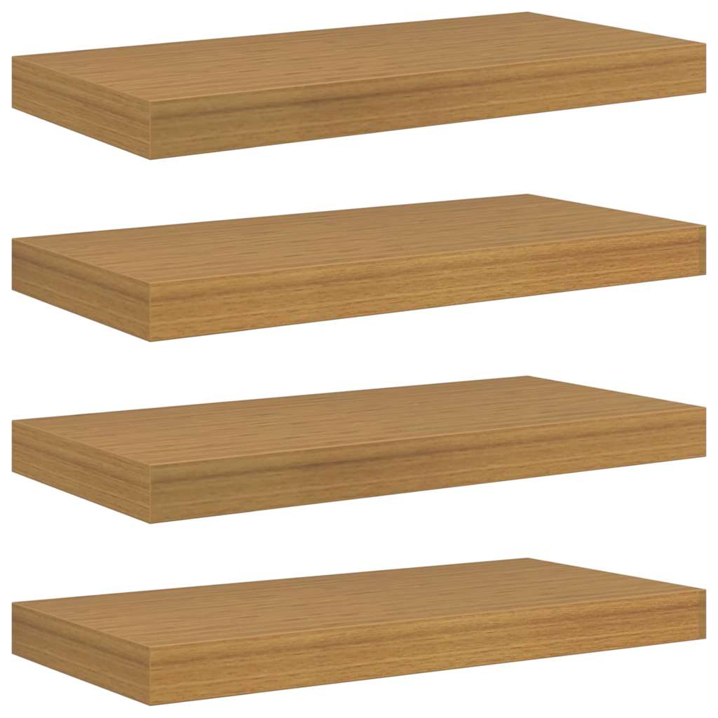 Wall Shelf 4 pcs Beige 50 x 23.5 x 3.8 cm Engineered Wood