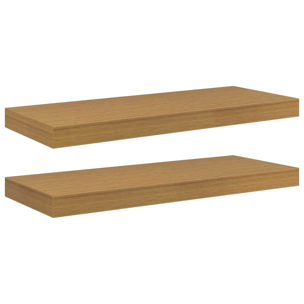 Wall Shelf 2 pcs Beige 60 x 23.5 x 3.8 cm Engineered Wood
