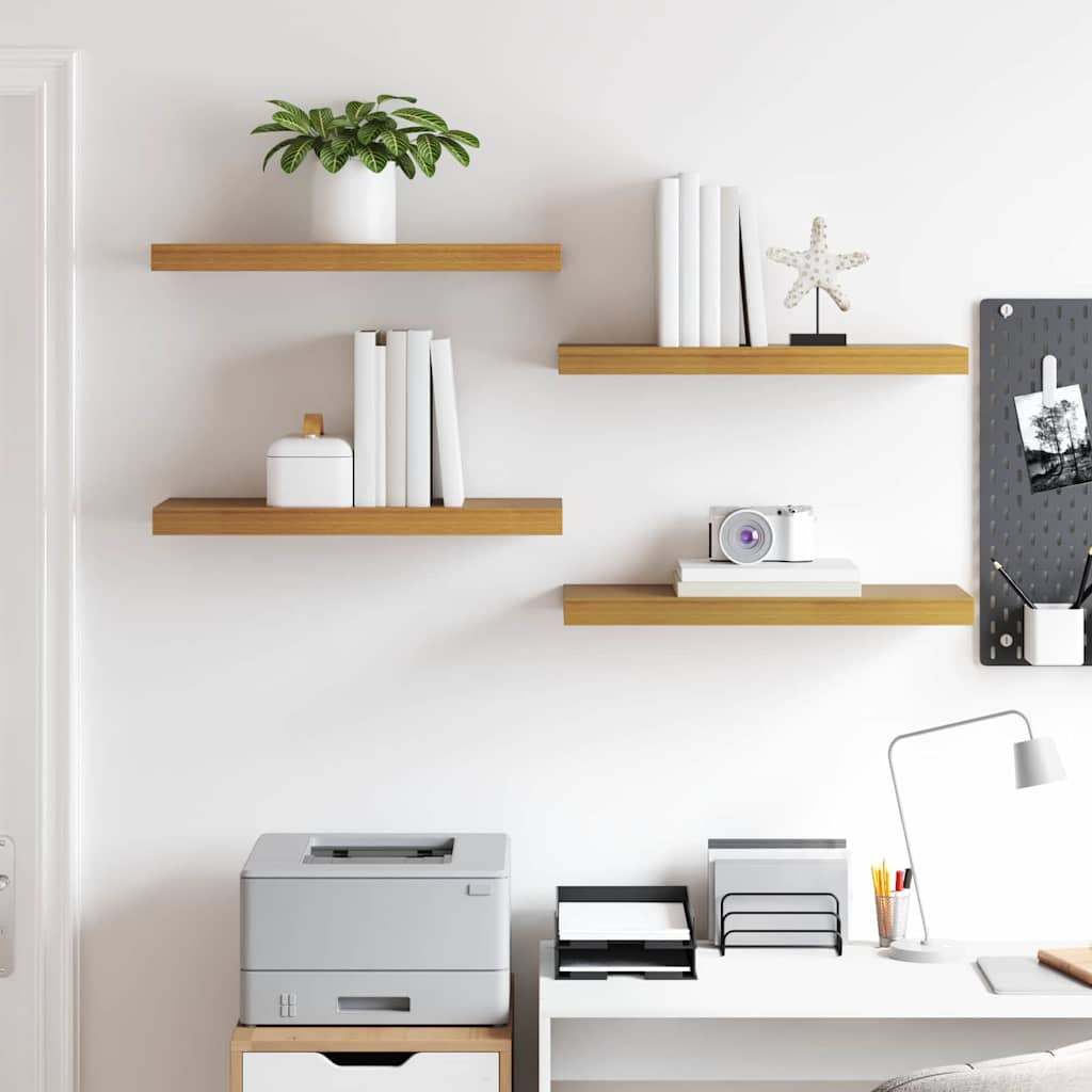 Wall Shelf 4 pcs Beige 60 x 23.5 x 3.8 cm Engineered Wood