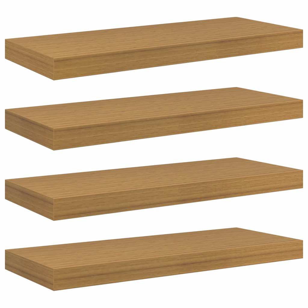 Wall Shelf 4 pcs Beige 60 x 23.5 x 3.8 cm Engineered Wood