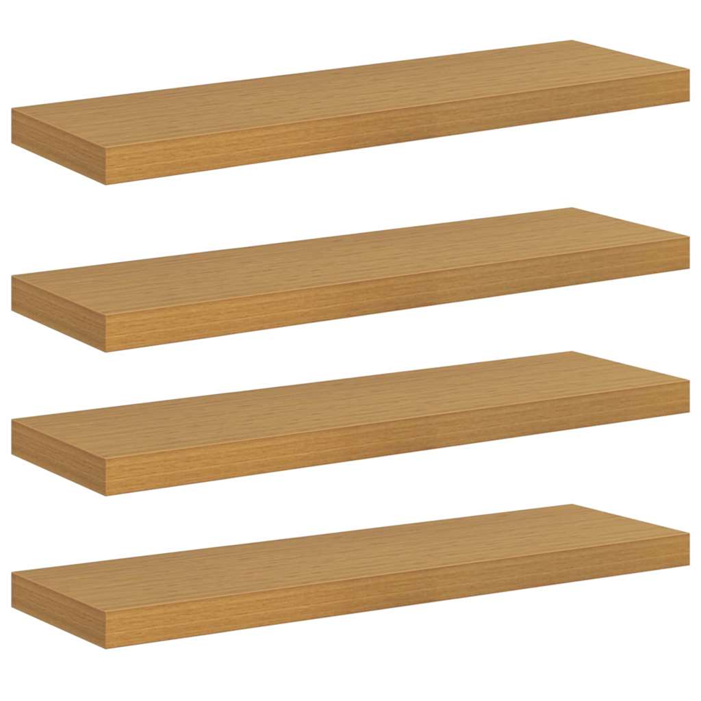 Wall Shelf 4 pcs Beige 80 x 23.5 x 4 cm Engineered Wood