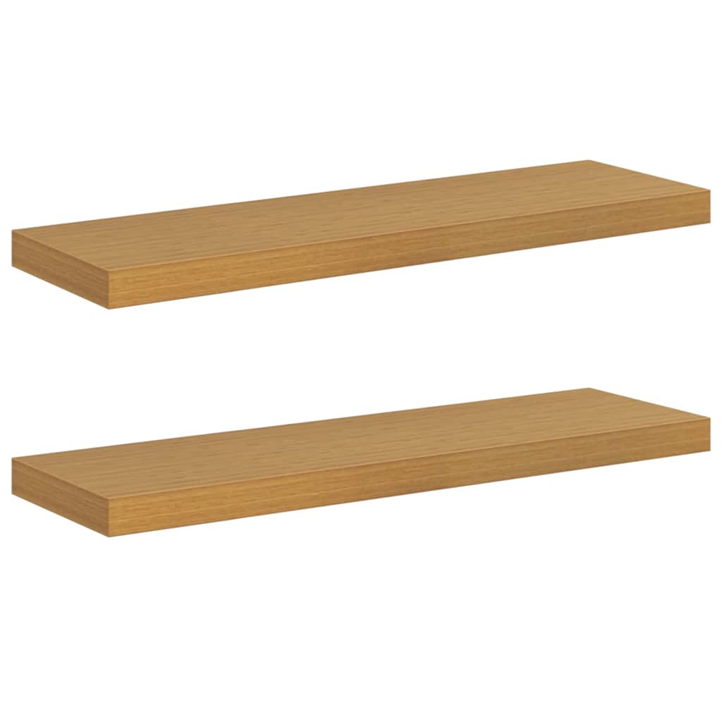 Wall Shelf 2 pcs Beige 90 x 23.5 x 4 cm Engineered Wood