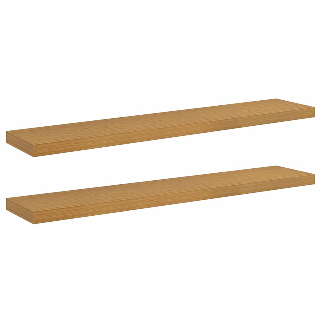 Wall Shelf 2 pcs Beige 120 x 23.5 x 4 cm Engineered Wood