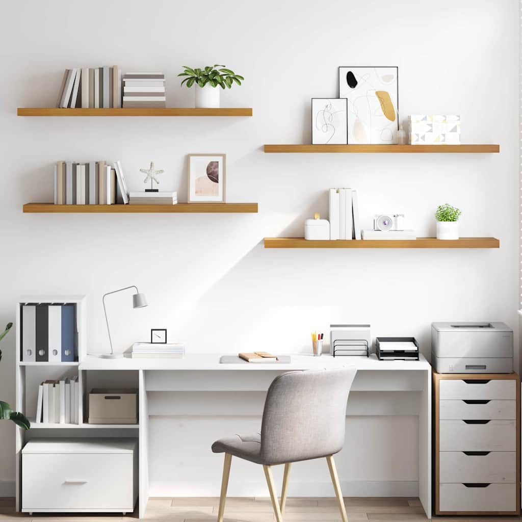 Wall Shelf 4 pcs Beige 120 x 23.5 x 4 cm Engineered Wood