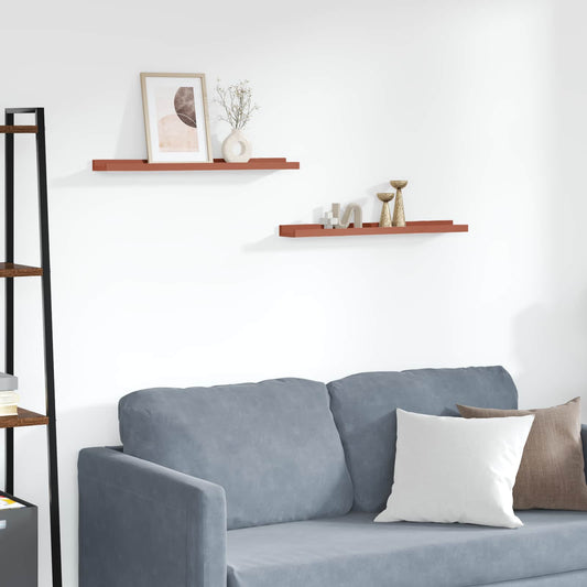 Wall Shelf 2 pcs Red 60 x 9 x 3 cm Engineered Wood