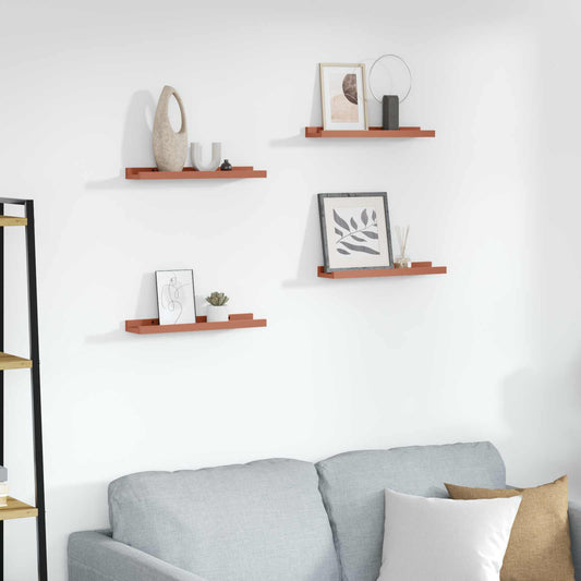 Wall Shelf 4 pcs Red 40 x 9 x 3 cm Engineered Wood