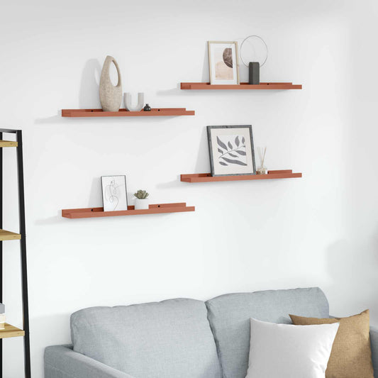 Wall Shelf 4 pcs Red 60 x 9 x 3 cm Engineered Wood