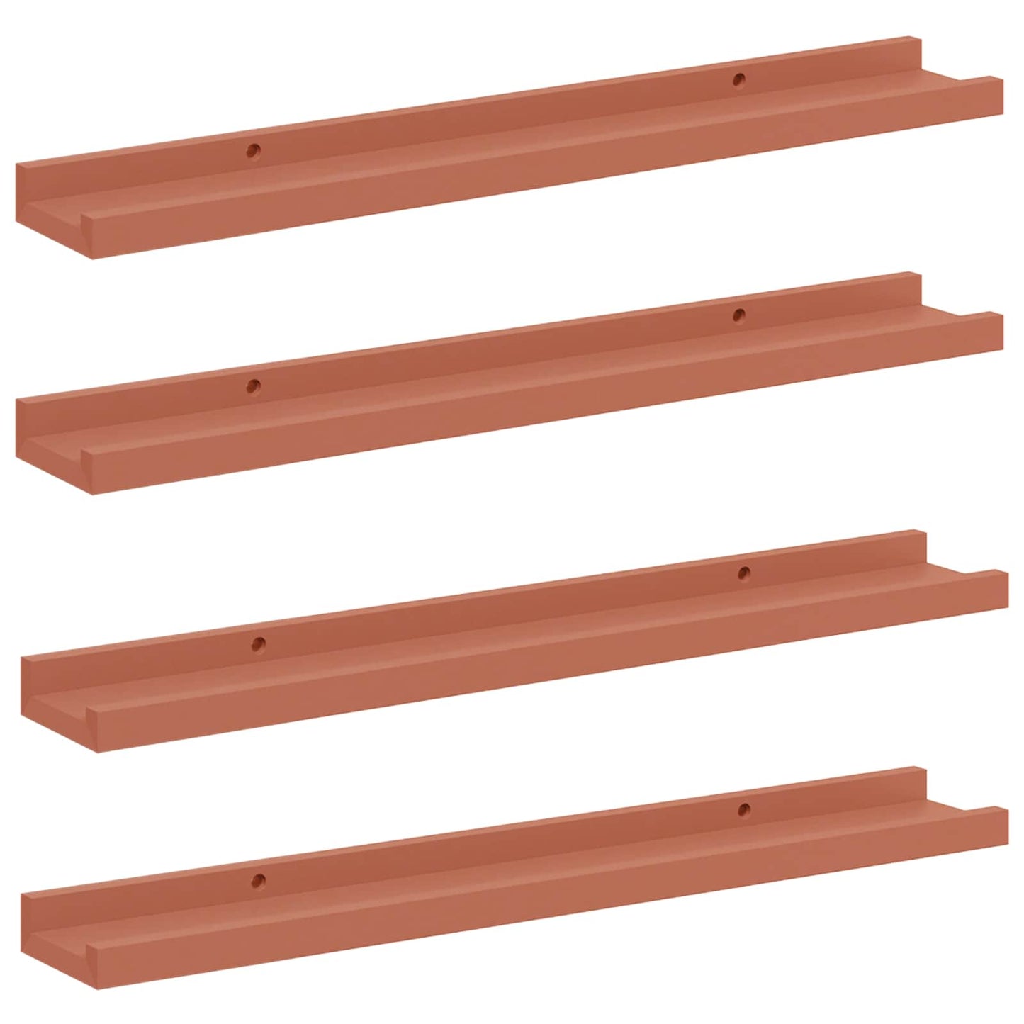 Wall Shelf with Shelf 4 pcs Red 60 x 9 x 3 cm Engineered Wood