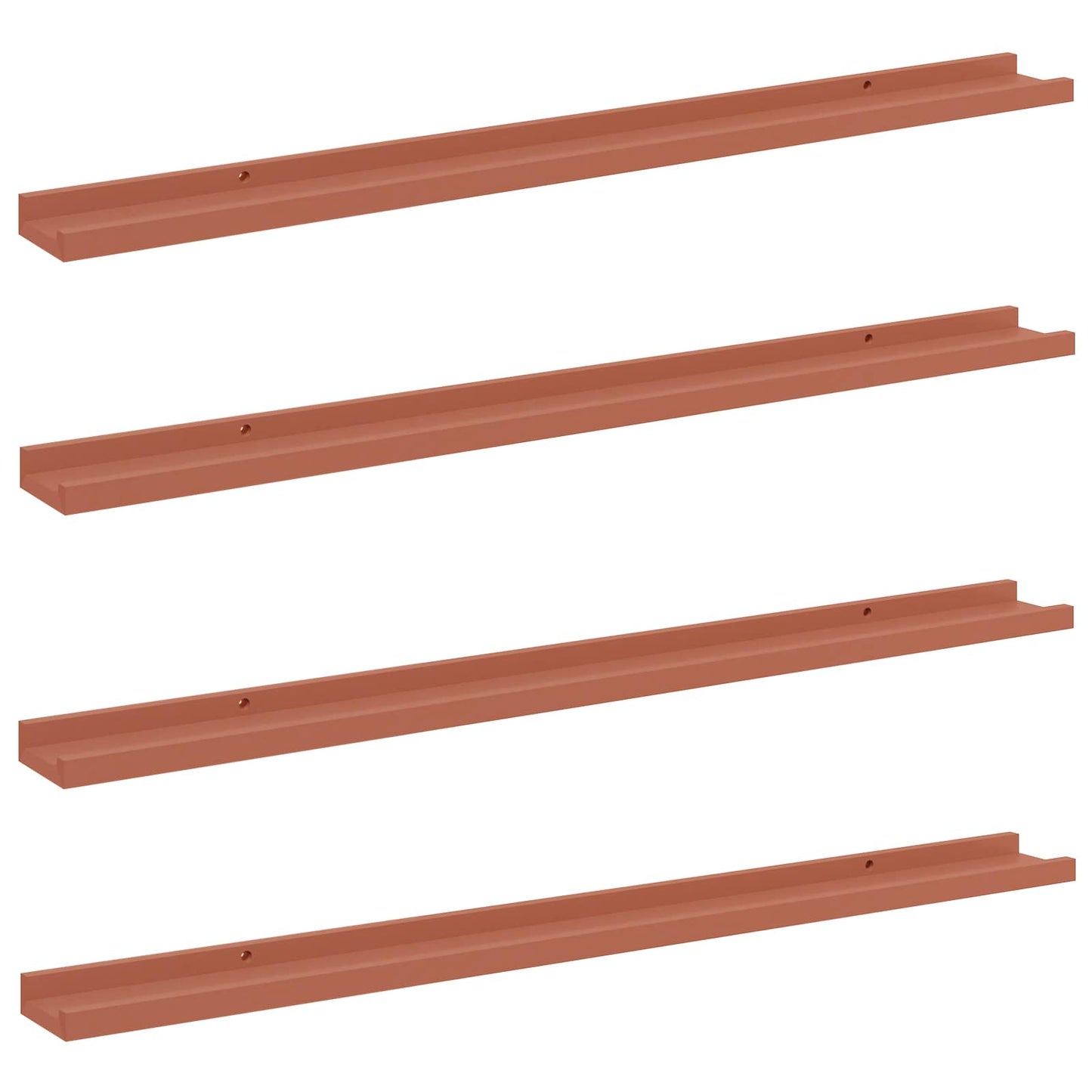 Wall Shelf with Shelf 4 pcs Red 100 x 9 x 3 cm Engineered Wood