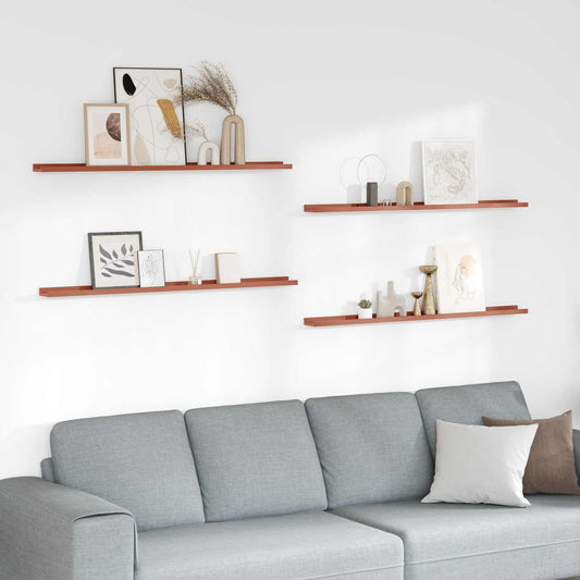 Wall Shelf 4 pcs Red 115 x 9 x 3 cm Engineered Wood