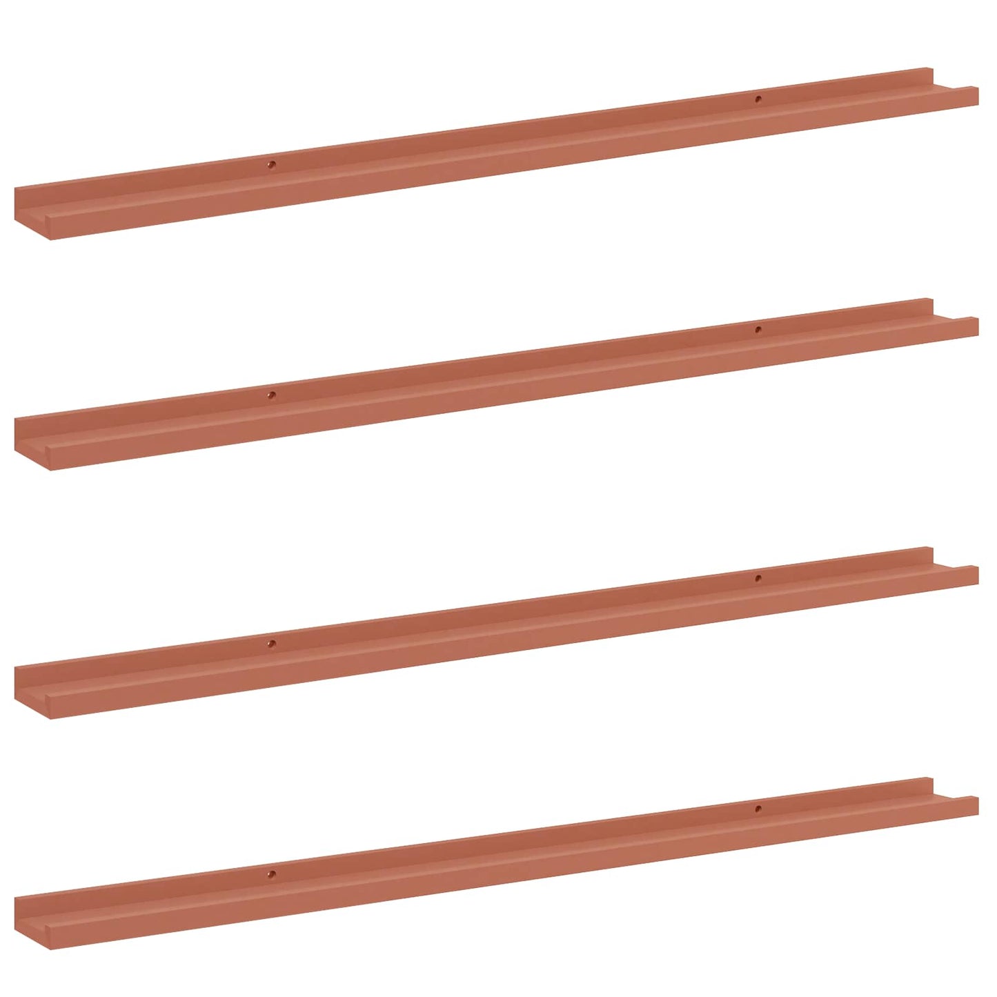 Wall Shelf with Shelf 4 pcs Red 115 x 9 x 3 cm Engineered Wood