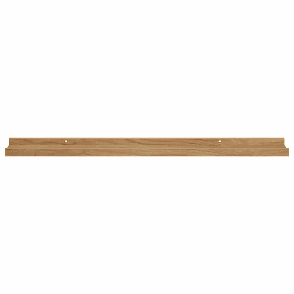 Wall Shelf with Shelf 2 pcs Brown 80 x 9 x 3 cm Engineered Wood
