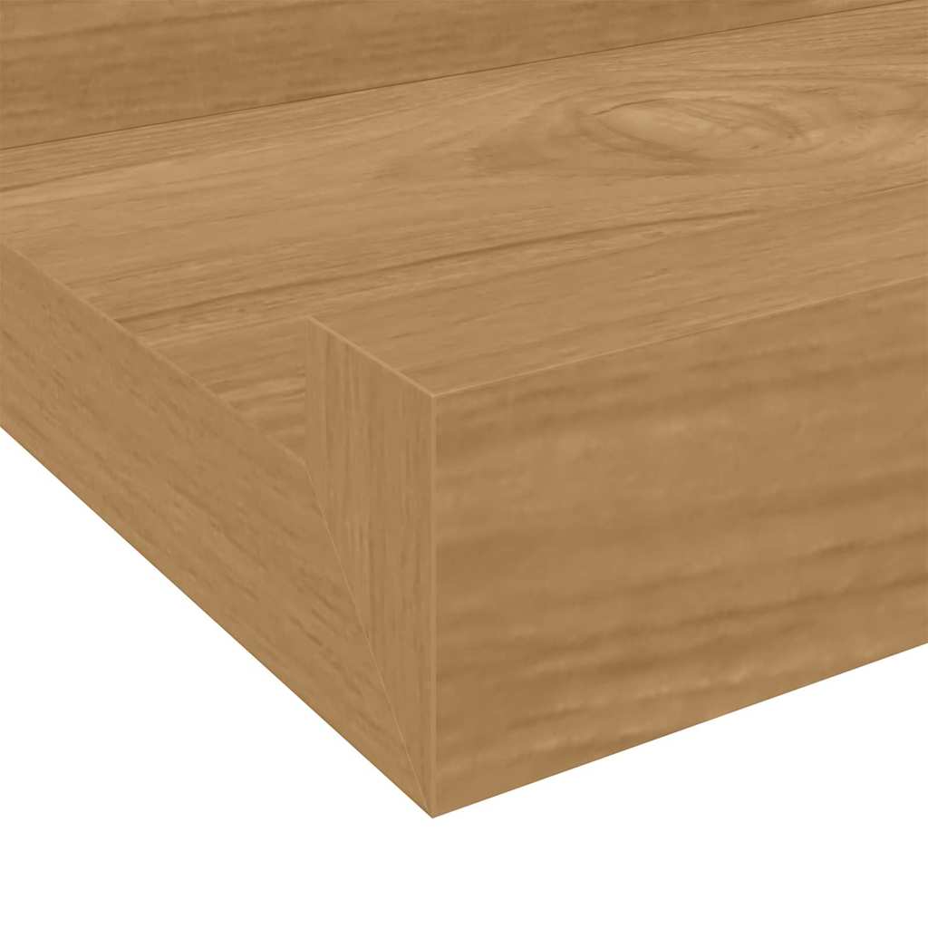 Wall Shelf with Shelf 4 pcs Brown 60 x 9 x 3 cm Engineered Wood