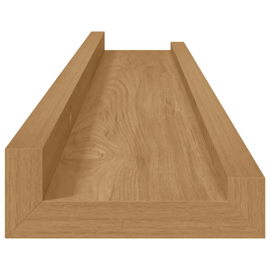 Wall Shelf with Shelf 4 pcs Brown 60 x 9 x 3 cm Engineered Wood