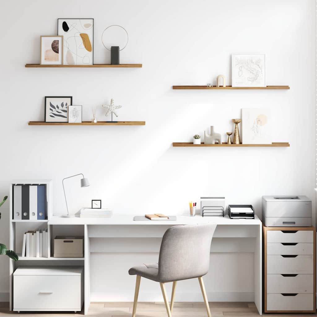 Wall Shelf 4 pcs Brown 100 x 9 x 3 cm Engineered Wood