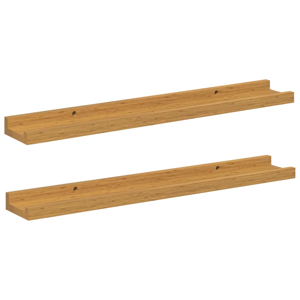 Wall Shelf with Shelf 2 pcs Beige 60 x 9 x 3 cm Engineered Wood