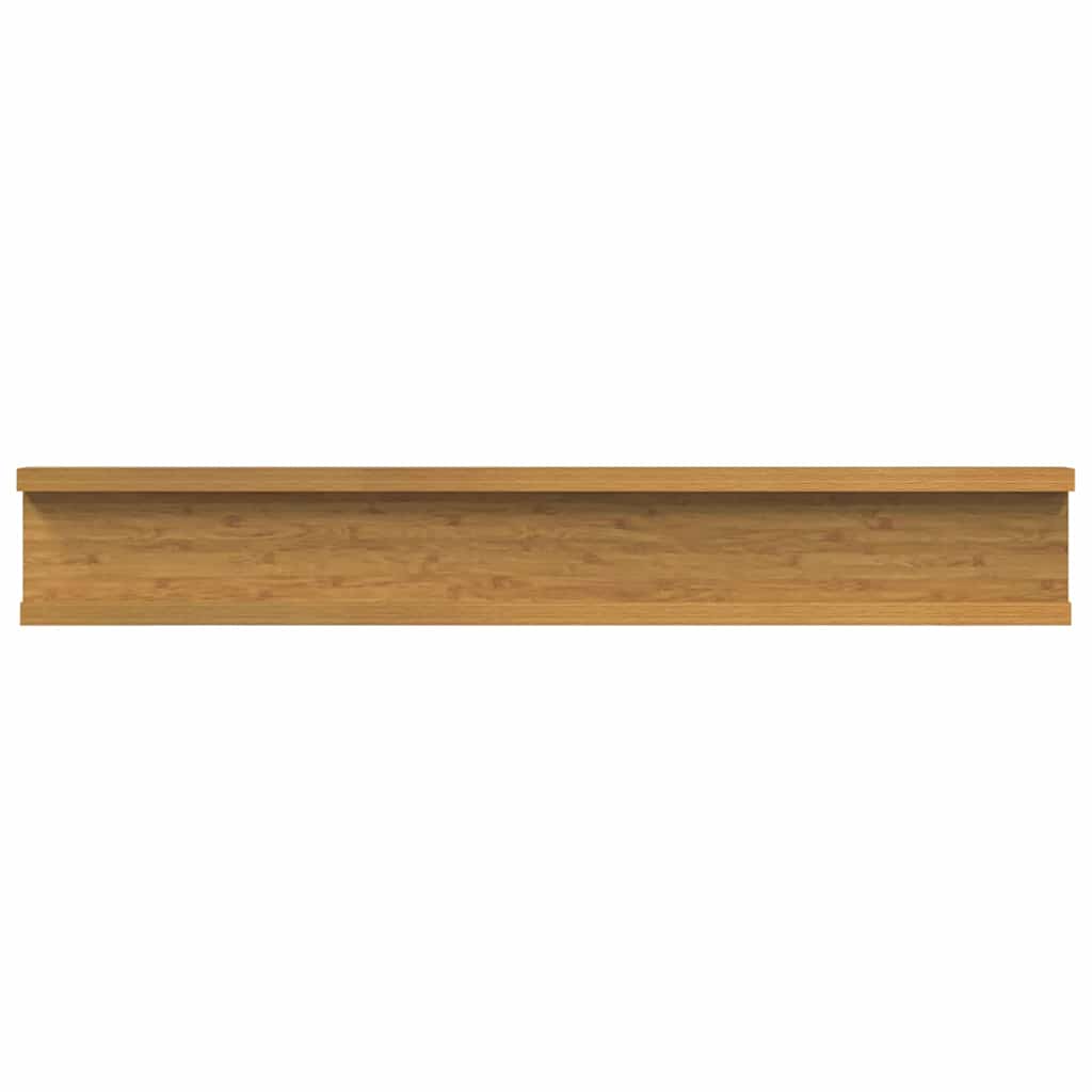 Wall Shelf with Shelf 2 pcs Beige 60 x 9 x 3 cm Engineered Wood