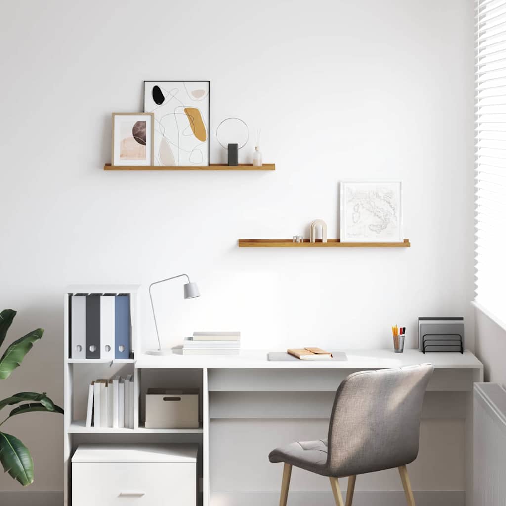 Wall Shelf with Shelf 2 pcs Beige 80 x 9 x 3 cm Engineered Wood