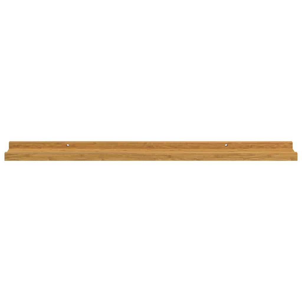 Wall Shelf with Shelf 2 pcs Beige 80 x 9 x 3 cm Engineered Wood