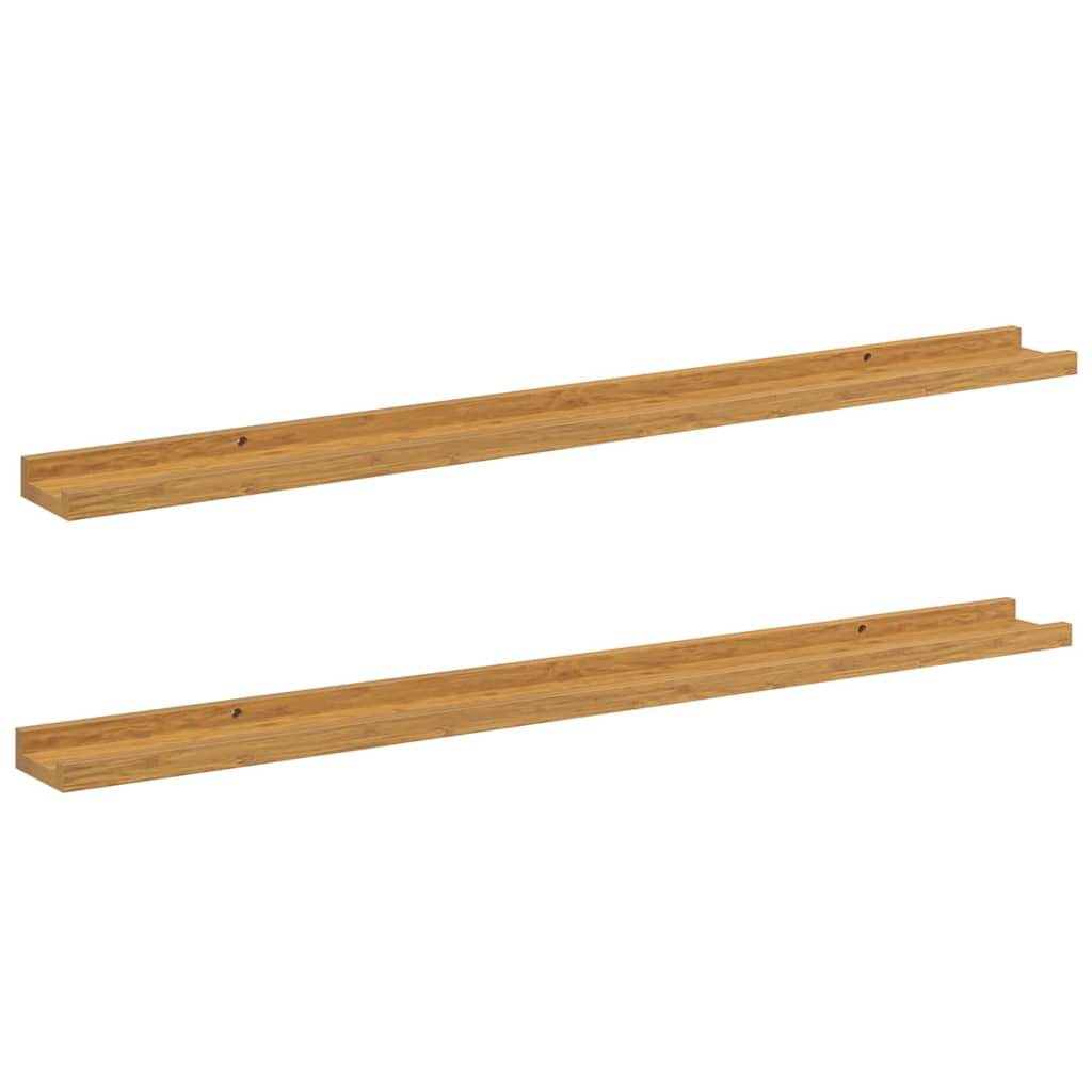 Wall Shelf 2 pcs Beige 100 x 9 x 3 cm Engineered Wood