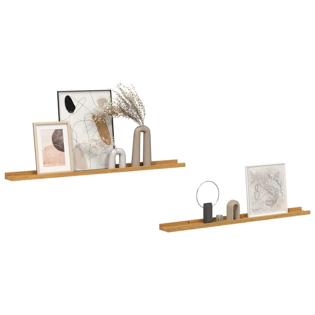 Wall Shelf 2 pcs Beige 100 x 9 x 3 cm Engineered Wood
