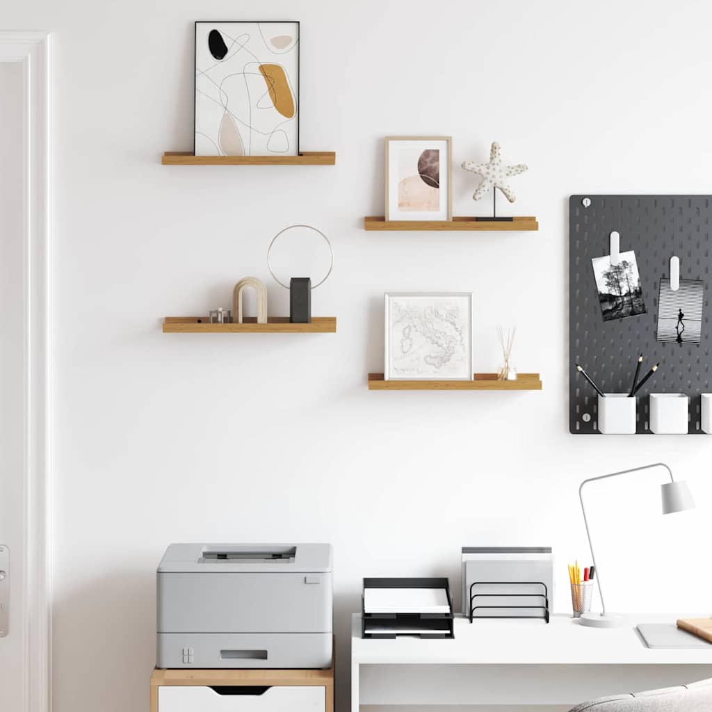 Wall Shelf with Shelf 4 pcs Beige 40 x 9 x 3 cm Engineered Wood