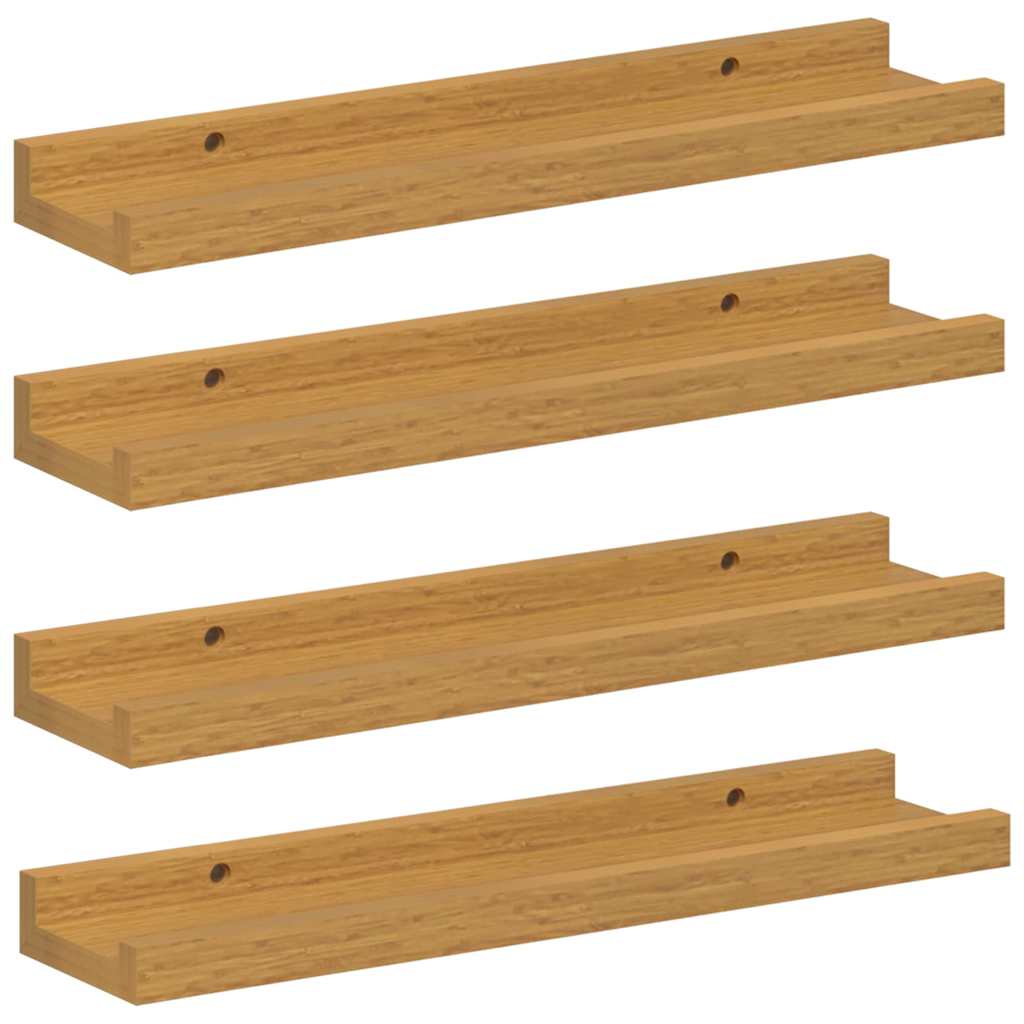 Wall Shelf with Shelf 4 pcs Beige 40 x 9 x 3 cm Engineered Wood