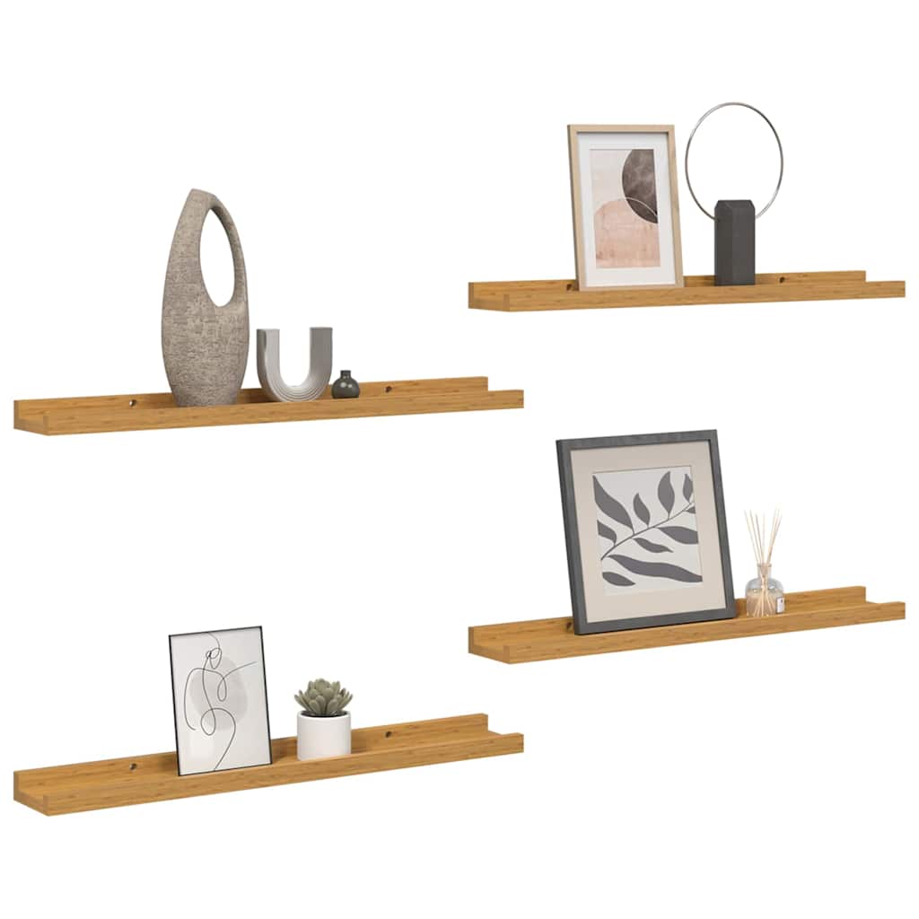 Wall Shelf with Shelf 4 pcs Beige 40 x 9 x 3 cm Engineered Wood