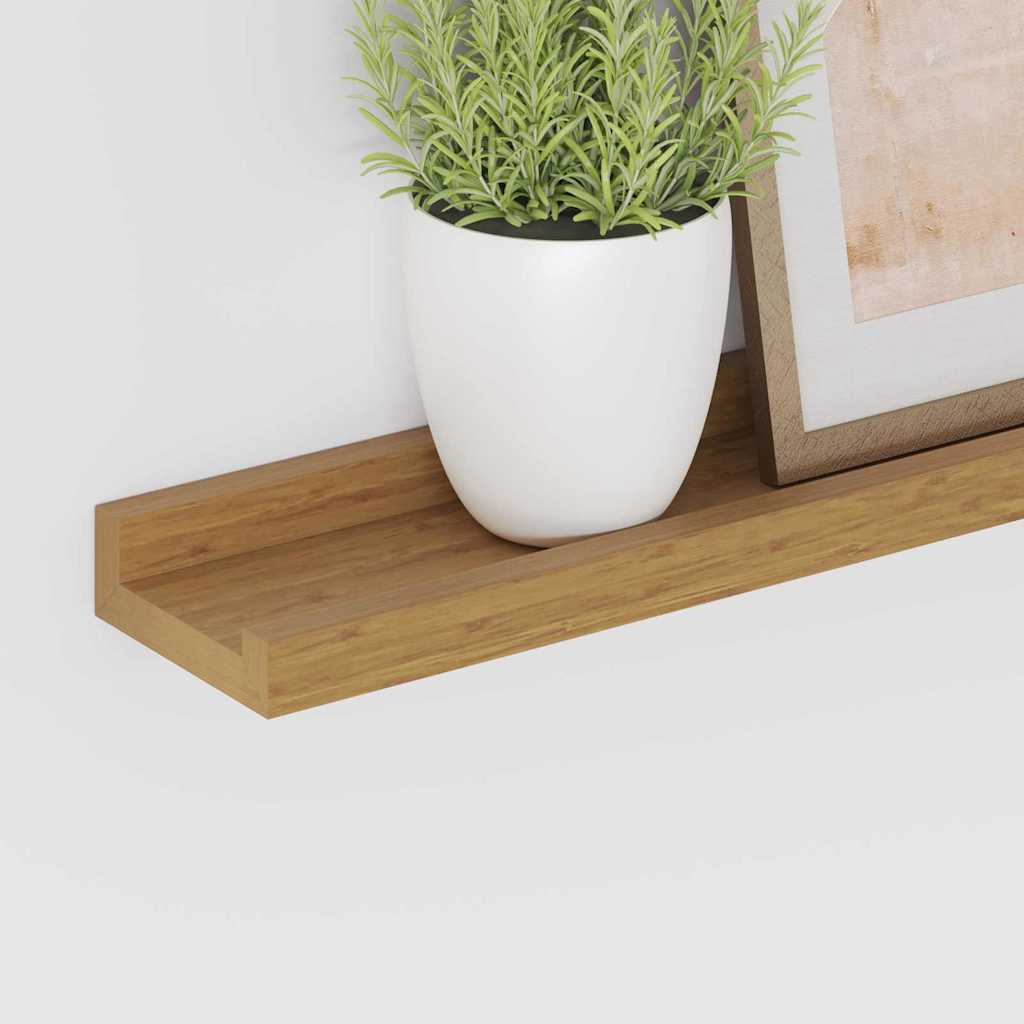 Wall Shelf with Shelf 4 pcs Beige 60 x 9 x 3 cm Engineered Wood