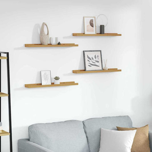 Wall Shelf 4 pcs Beige 60 x 9 x 3 cm Engineered Wood