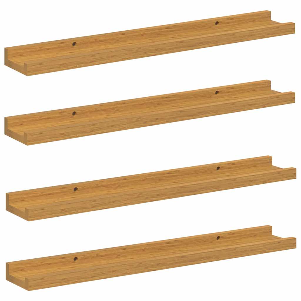 Wall Shelf with Shelf 4 pcs Beige 60 x 9 x 3 cm Engineered Wood