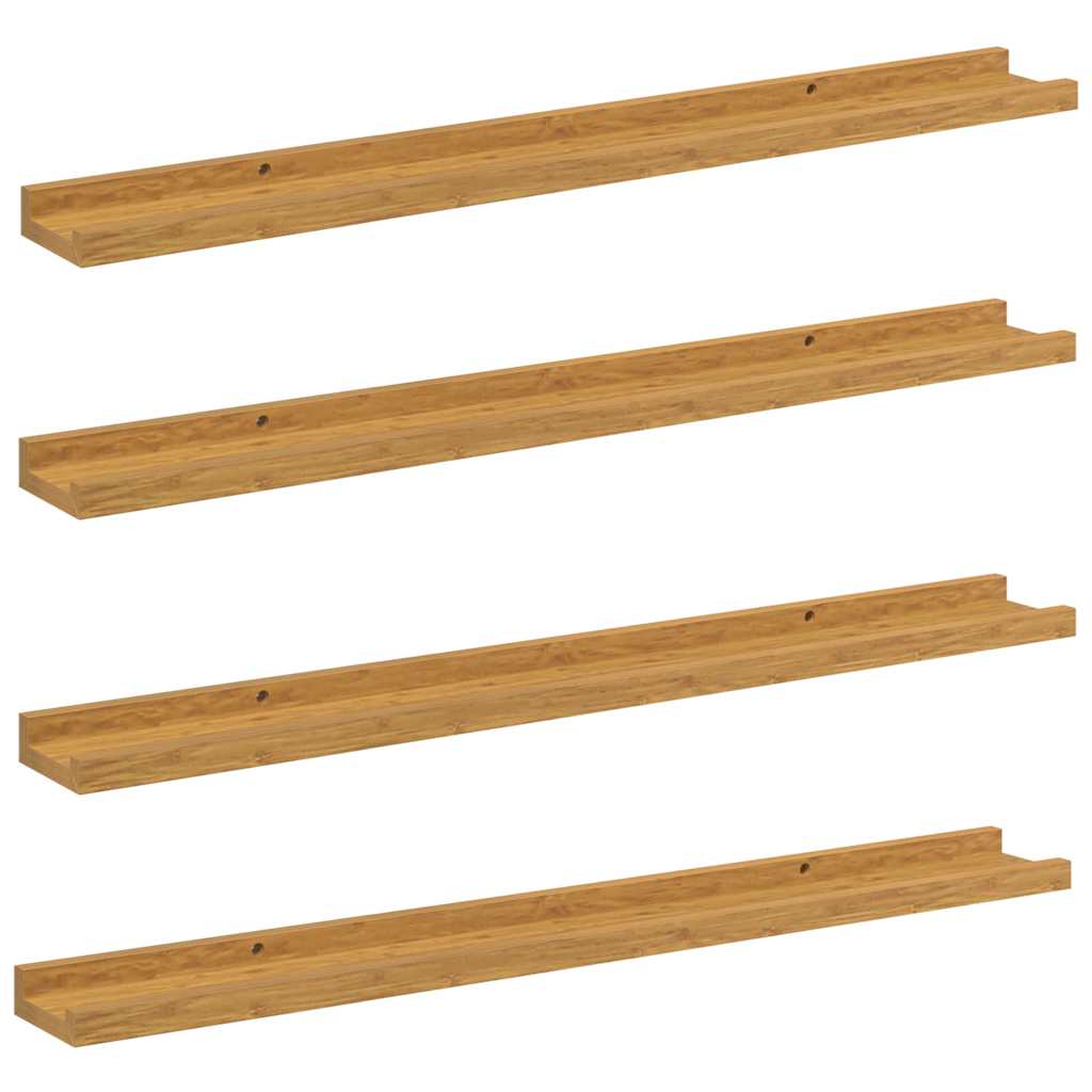 Wall Shelf with Shelf 4 pcs Beige 80 x 9 x 3 cm Engineered Wood