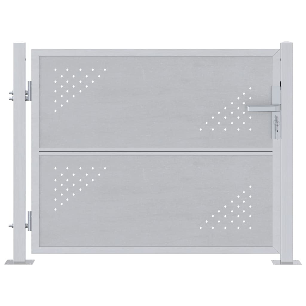 Garden Gate with Lock Silver 85 x 70 cm Stainless Steel
