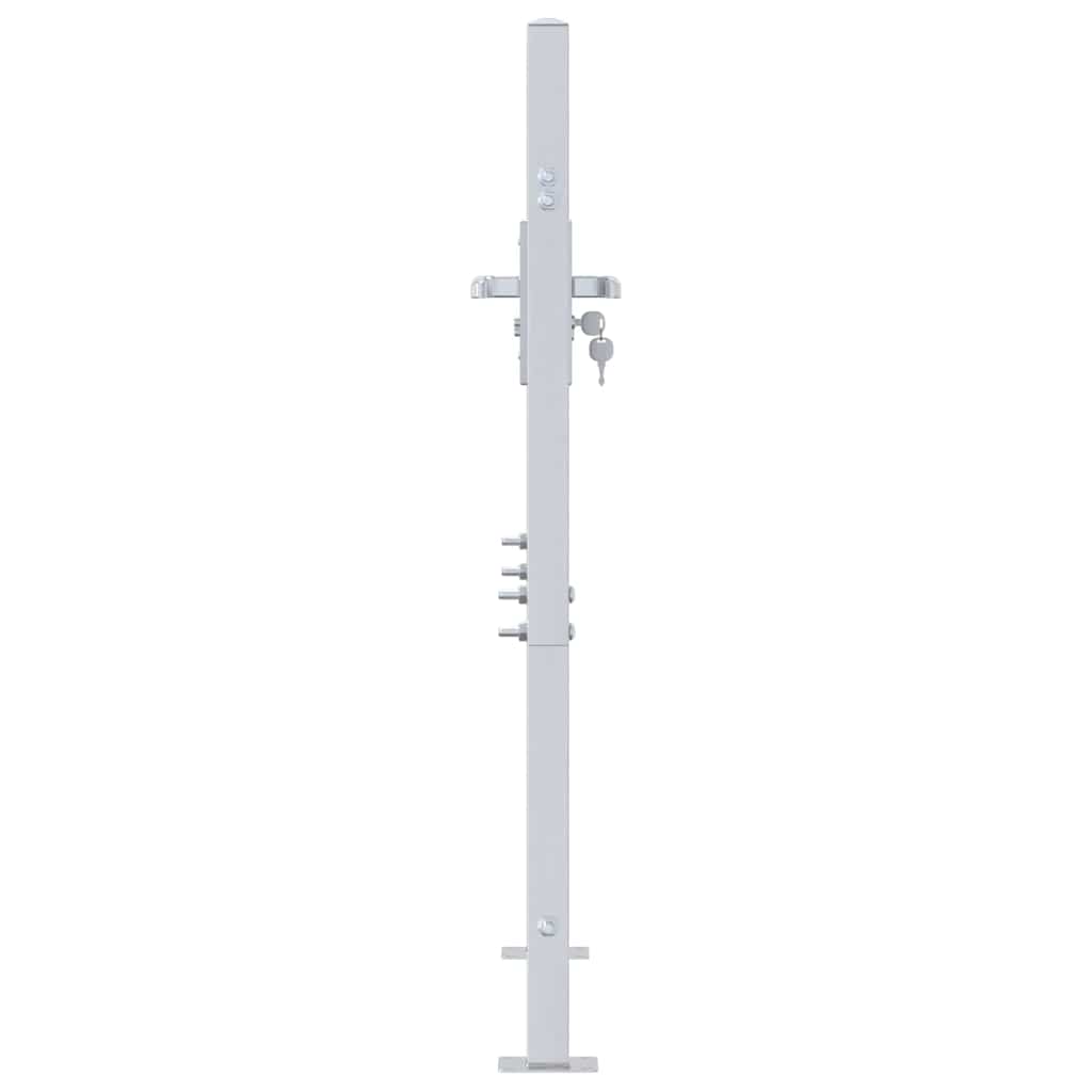 Garden Gate with Lock Silver 85 x 97 cm Stainless Steel