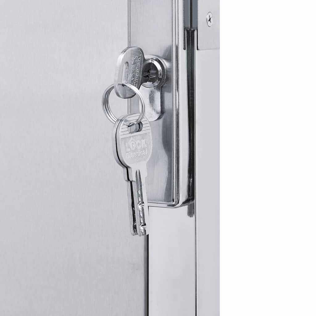Garden Gate with Lock Silver 85 x 144 cm Stainless Steel