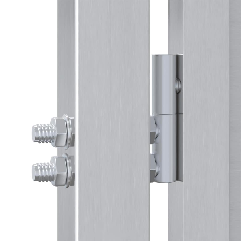 Garden Gate with Lock Silver 85 x 144 cm Stainless Steel