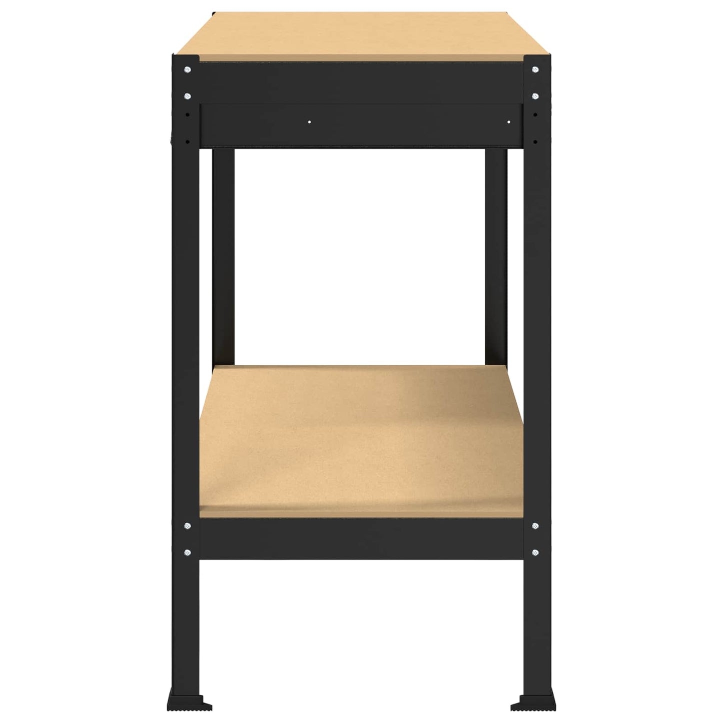 Workbench Black 114 x 54 x 91 cm Engineered Wood and Metal