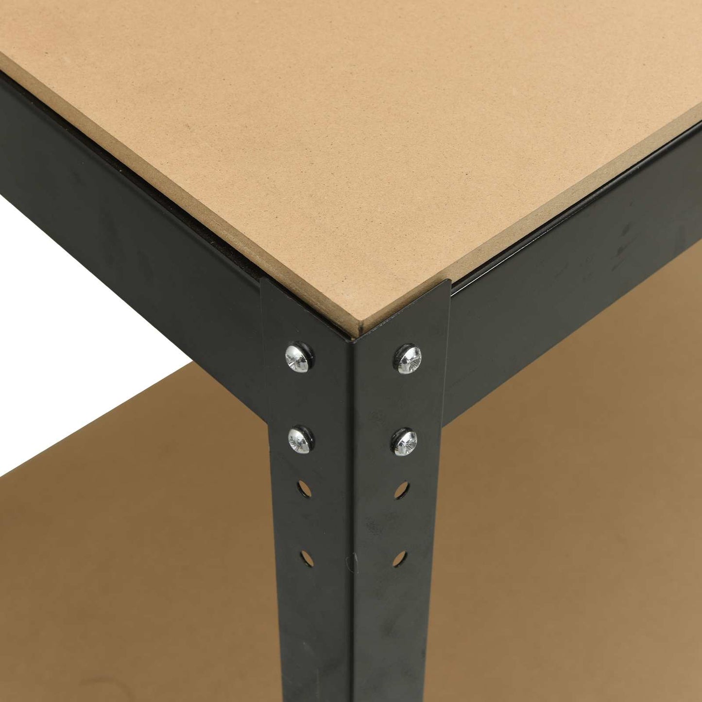 Workbench Black 115 x 55 x 91 cm Engineered Wood and Metal