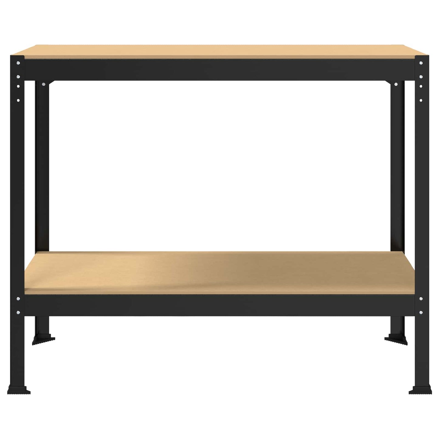 Workbench Black 115 x 55 x 91 cm Engineered Wood and Metal