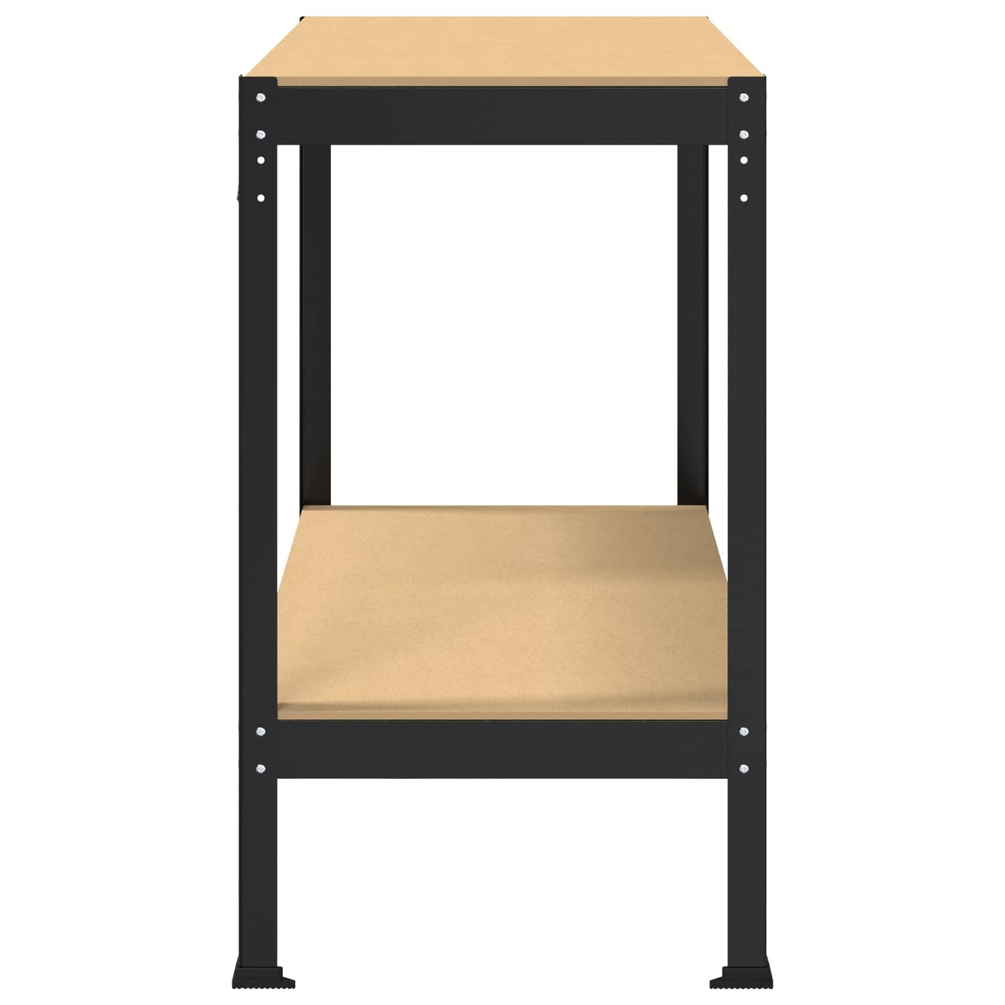 Workbench Black 115 x 55 x 91 cm Engineered Wood and Metal