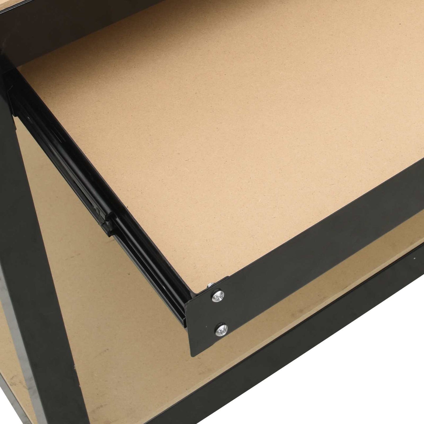 Workbench Black 81 x 41 x 145 cm Engineered Wood and Metal