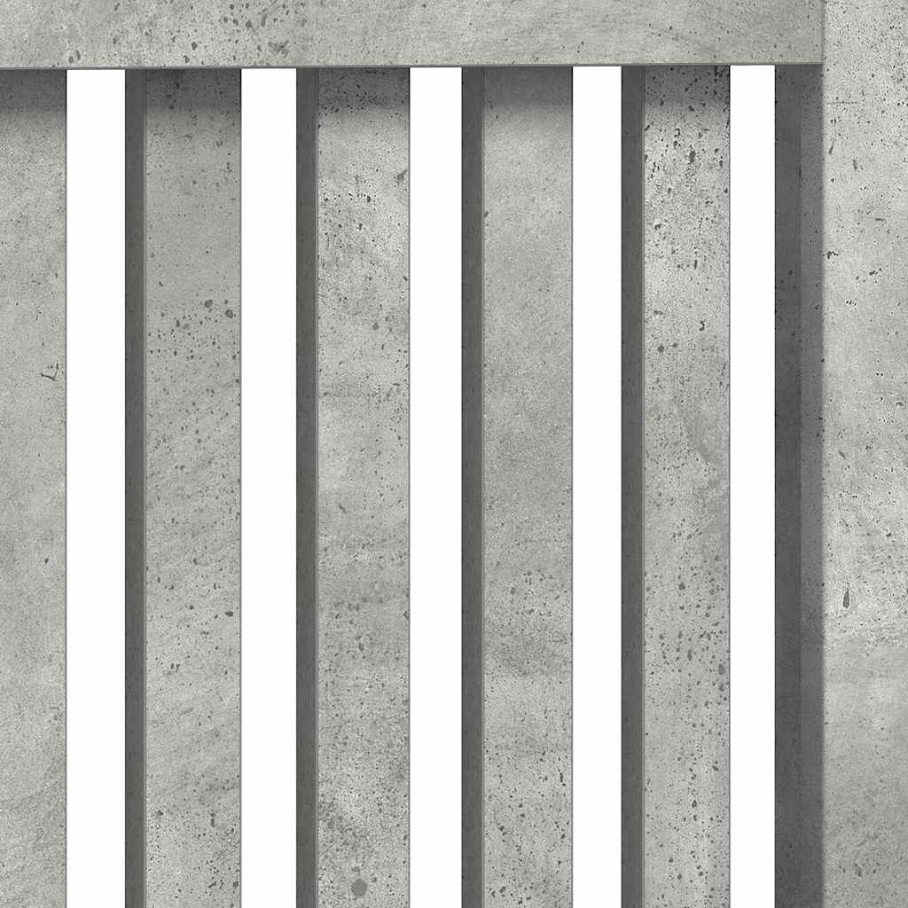 Radiator Cover Concrete Grey 152 x 19 x 81.5 cm Engineered Wood