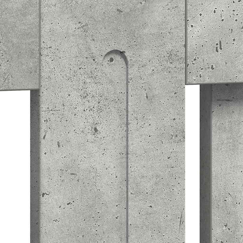 Radiator Cover Concrete Grey 152 x 19 x 81.5 cm Engineered Wood