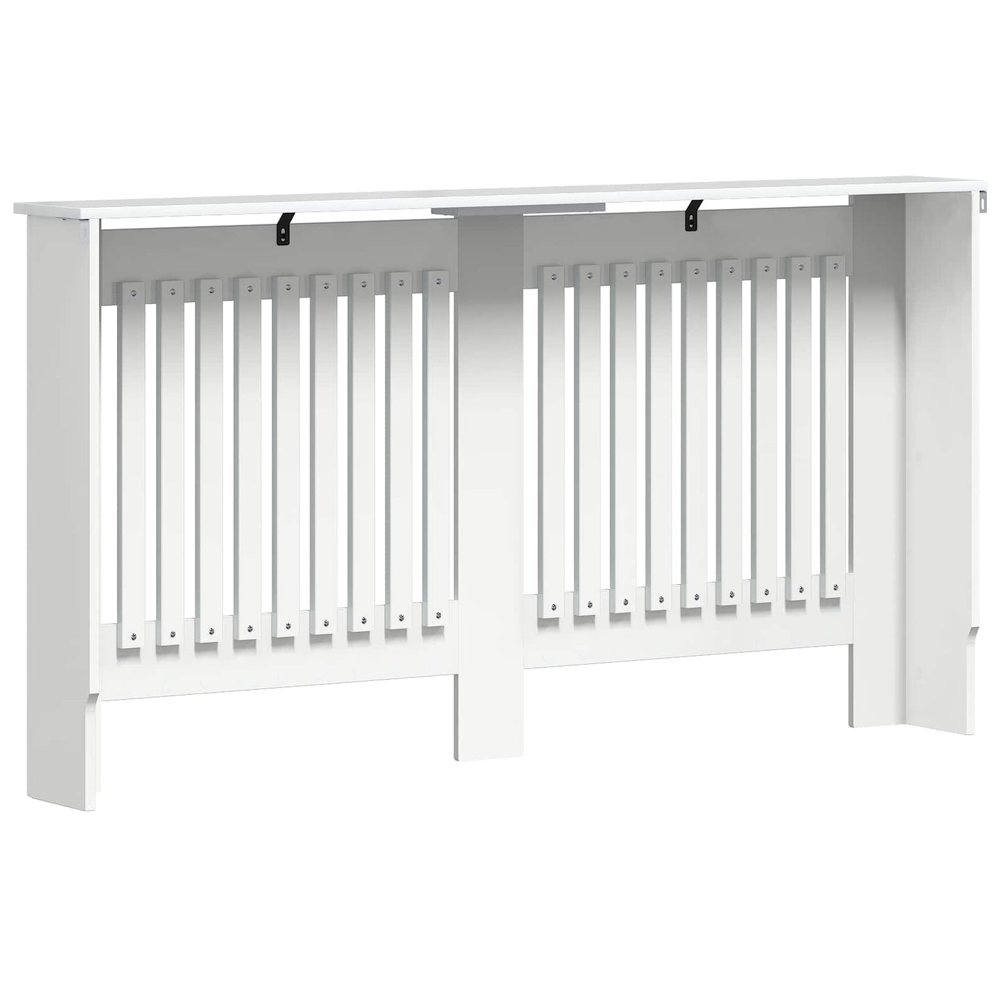Radiator Cover High Gloss White 152 x 19 x 81.5 cm